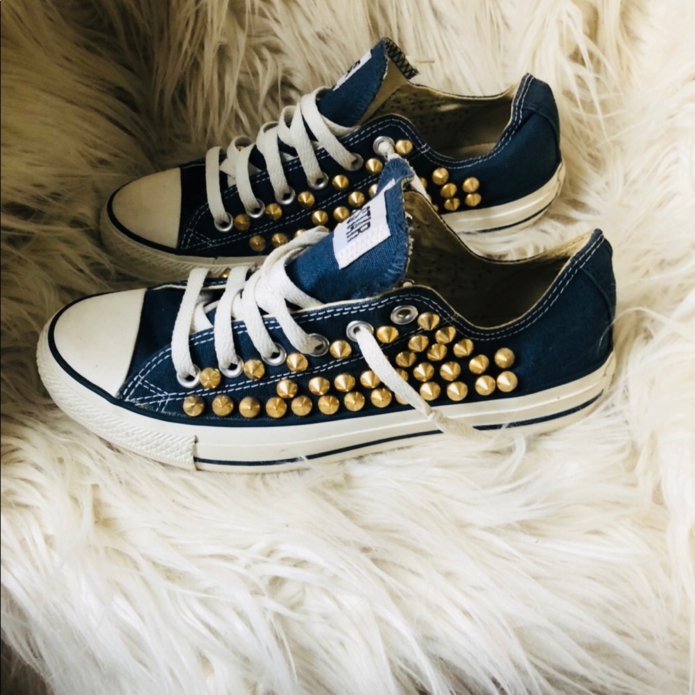 Custom Gold Studded Converse